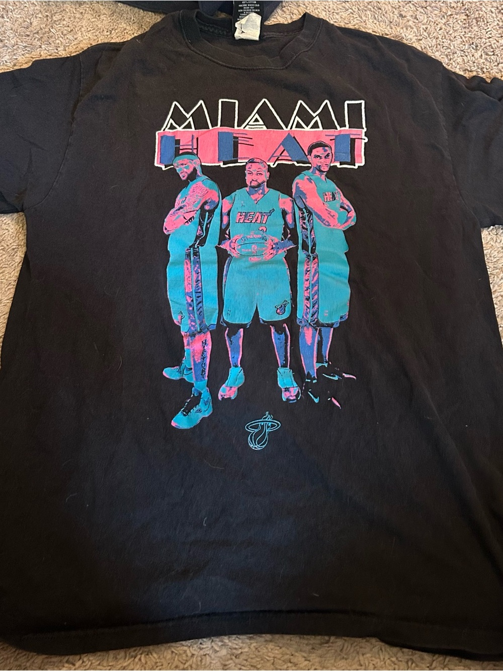 Black Graphic Tee - Miami Heat